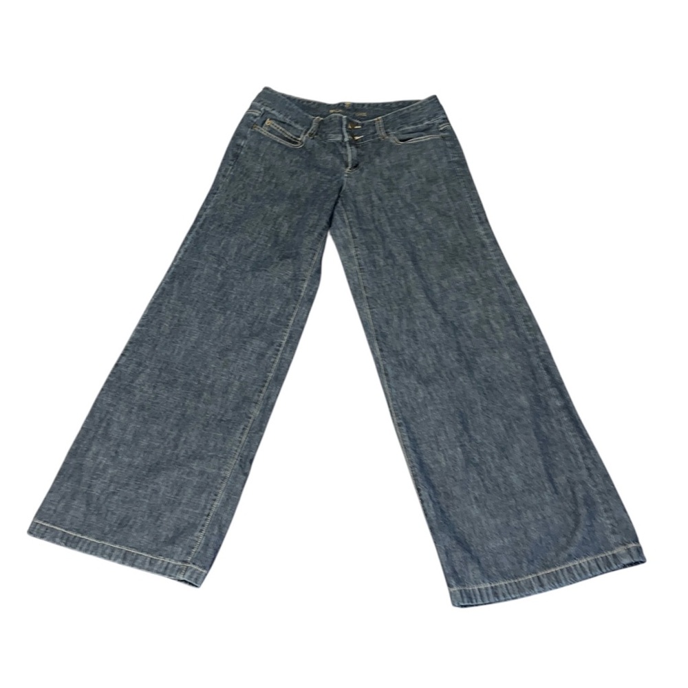Michael Michael Kors Jeans Blue Women Wide Leg Buttoned Back Pockets size 8